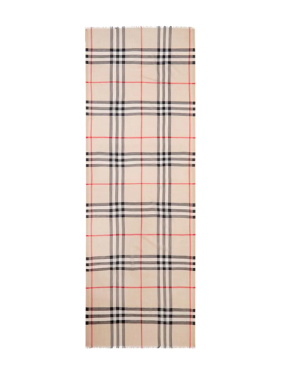 Shop Burberry Oversized Vintage Check Scarf In Neutrals
