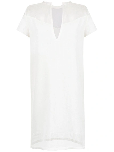 Shop Gloria Coelho Armadura Shift Dress In White