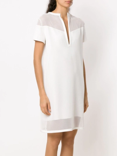 Shop Gloria Coelho Armadura Shift Dress In White