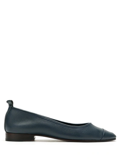 Shop Sarah Chofakian Nuage Almond-toe Flats In Blue