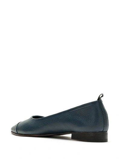 Shop Sarah Chofakian Nuage Almond-toe Flats In Blue