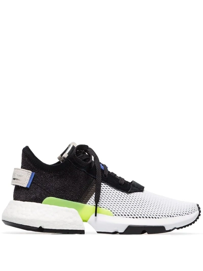 Shop Adidas Originals White And Black Pod S31 Mesh Sneakers