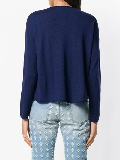 Shop Aspesi Crew Neck Sweater In Blue