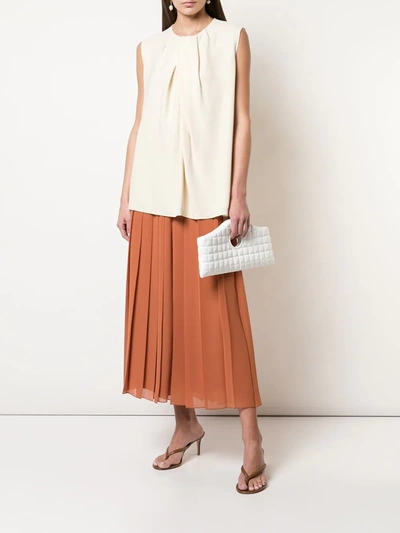 The Row Sleeveless Flared Blouse In White
