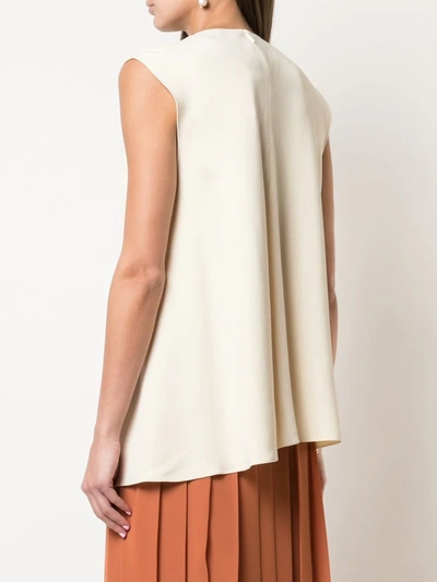 The Row Sleeveless Flared Blouse In White