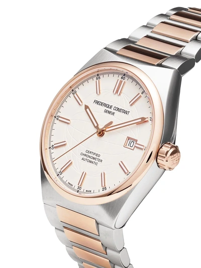 Shop Frederique Constant Highlife Automatic Cosc 41mm In Silver