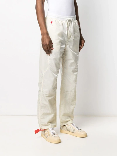 Shop Nike X Off-white Logo-print Track Pants In Neutrals