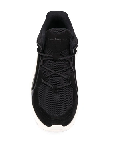 Shop Ferragamo Gancini Sneakers In Black