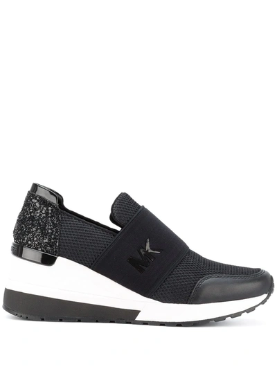 Shop Michael Michael Kors Felix Slip-on Sneakers In Black