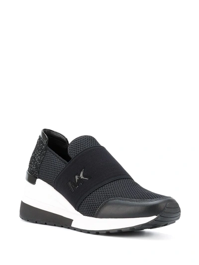 Michael Michael Kors Felix Scuba And Mesh Trainer In Black