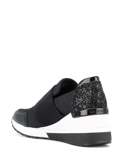 Michael Michael Kors Felix Scuba And Mesh Trainer In Black