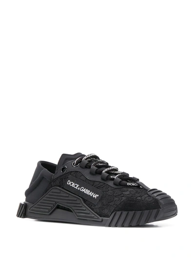 Dolce & Gabbana Canvas Ns1 Slip-on Sneakers In Black | ModeSens