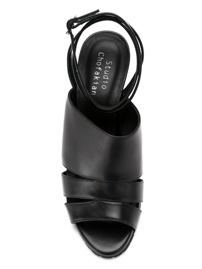 Studio Chofakian Chunky 85mm Sandals In Black
