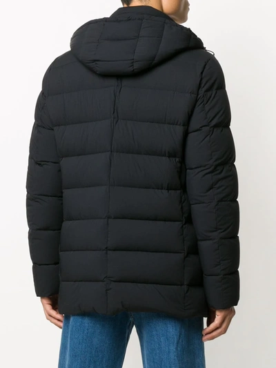 Shop Moorer Florio Double-breasted Padded Coat In Blue