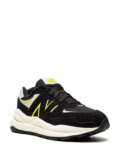 New Balance Black & Yellow 57/40 Sneakers In Black With Sulpher Yellow |  ModeSens