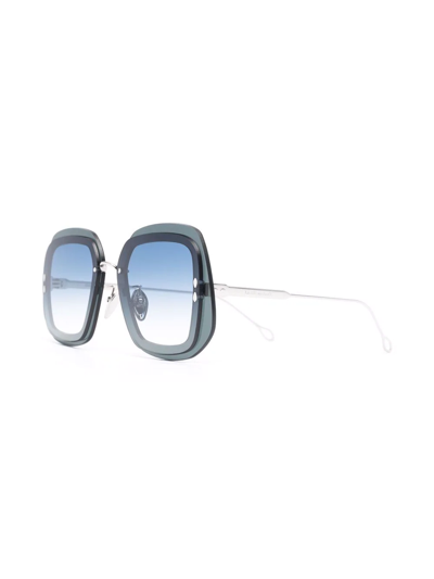 Shop Isabel Marant Eyewear Oversized-frame Sunglasses In Silber