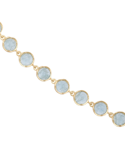 Shop Irene Neuwirth 18kt Yellow Gold Aquamarine Bracelet