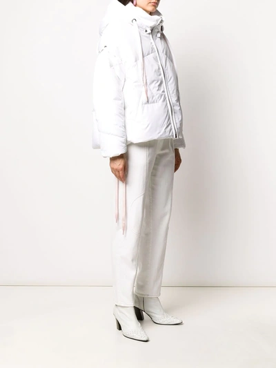 Shop Khrisjoy Hooded Puffer Jacket In White