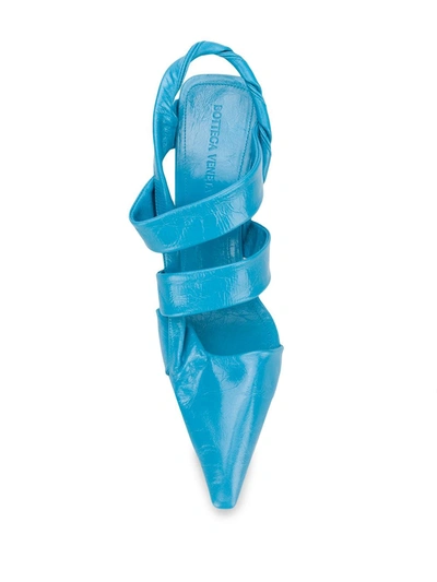 Shop Bottega Veneta High-heeled Pointed Toe Sandals In Blue