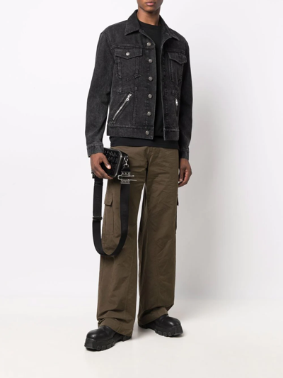 Balmain Zip-pockets Denim Jacket In 黑色
