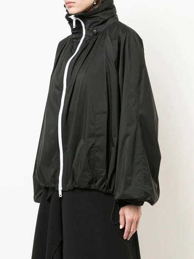 Givenchy Zip-front Hooded Wind-resistant Jacket In Black