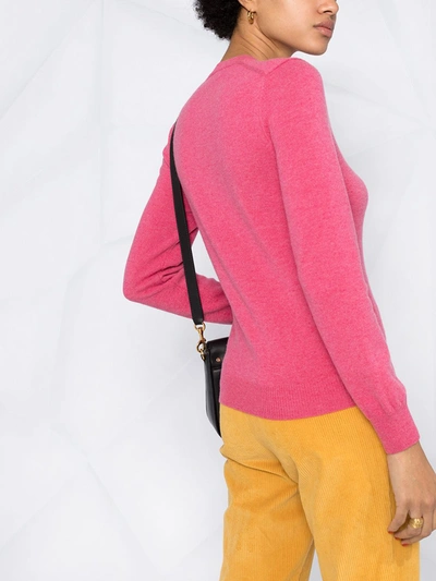 Comme Des Garçons Play Women's Double Heart V-neck Pullover In Pink