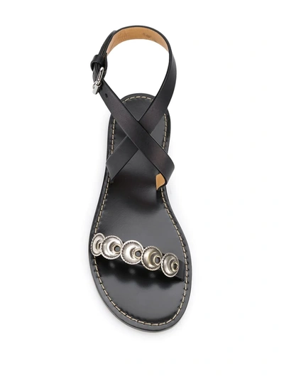 Shop Isabel Marant Eldory Embellished Sandals In Black
