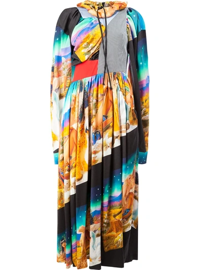 Shop Aalto Printed Dress In Multicolour