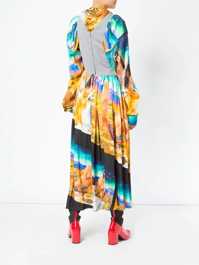 Shop Aalto Printed Dress In Multicolour