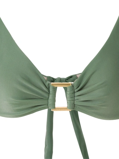 Amir Slama Metallic Embellishments Bikini Set In Green