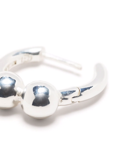 Shop All Blues Two-pearl Hoop Earrings In Schwarz