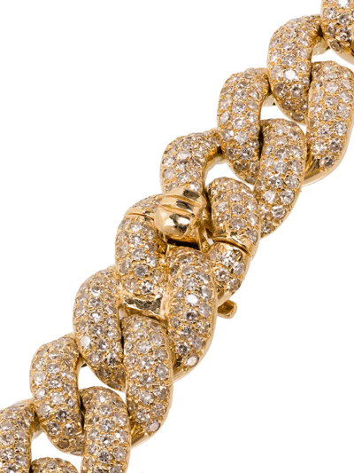 Shay Yellow Gold Essential Link Bracelet With White Diamonds In Gold