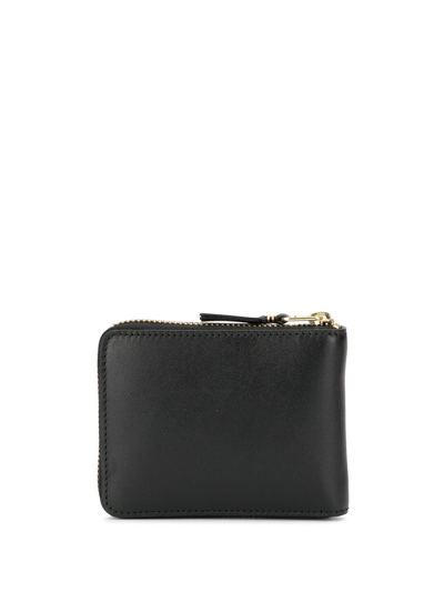 Shop Comme Des Garçons Zip-around Leather Wallet In Black