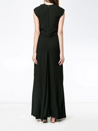 Shop Proenza Schouler Sleeveless Cross-over Long Dress In Black