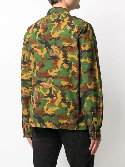 Off-white Logo Camo Canvas Jacket & Padded Jacket In Camouflage
