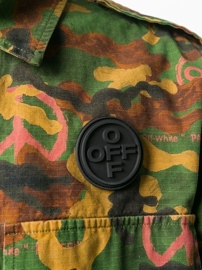Off-white Logo Camo Canvas Jacket & Padded Jacket In Camouflage