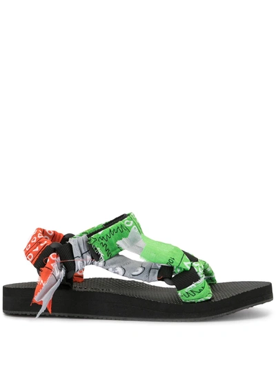 Shop Arizona Love Trekky Bandana Flat Sandals In Black