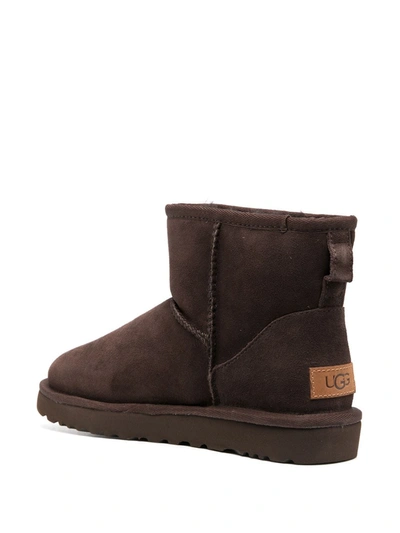 Ugg Dark Brown Classic Mini Boots In Brown