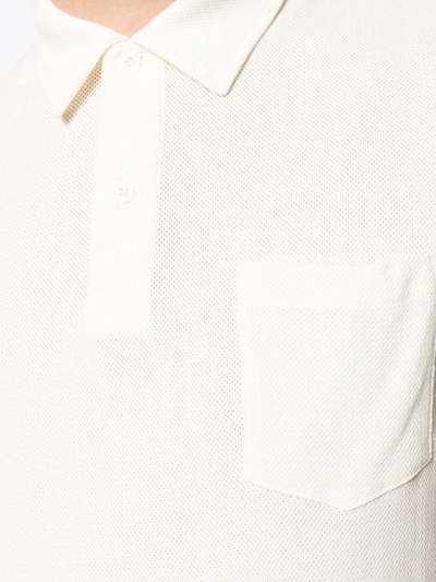 Shop Sunspel Rivieria Polo Shirt In White