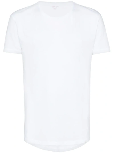 Shop Orlebar Brown Tailored Fit Crew Neck T-shirt In White