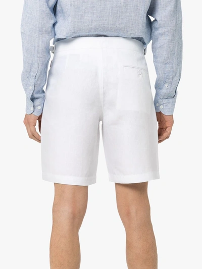Shop Orlebar Brown Norwich Tailored Shorts In White