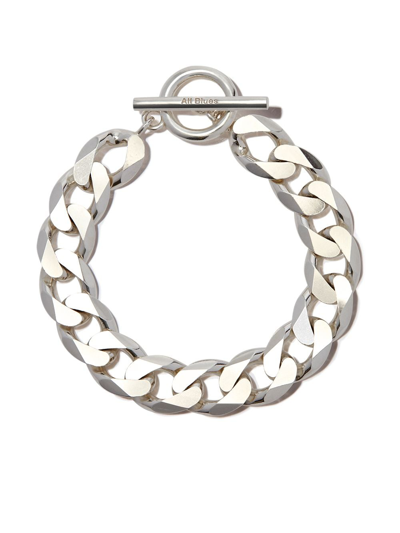 Shop All Blues Moto Chain-link Bracelet In Silver