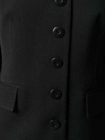 Shop Givenchy Buttoned Single-breasted Coat In Black