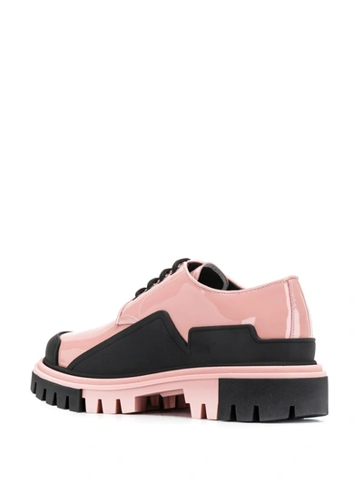 Shop Dolce & Gabbana Trekking Derby Lace-up Shoes In Pink