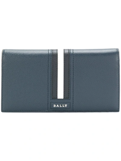 Shop Bally Taliro Continental Wallet In Blue