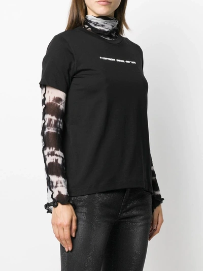 Shop Diesel T-sily-copy Slim-fit T-shirt In Black