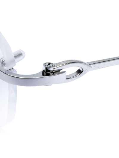 Cartier C Décor Square Glasses In Metallic
