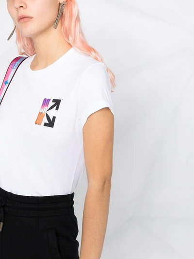 Shop Off-white Gradient-style Logo T-shirt In White