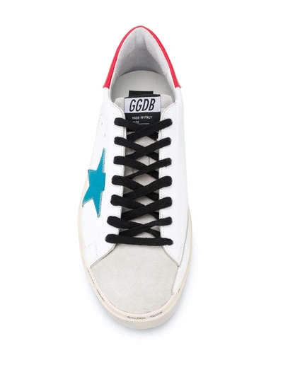 Shop Golden Goose Super-star Leather Sneakers In White