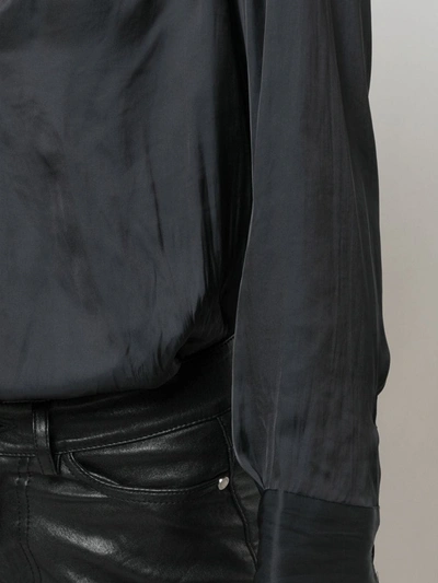 Zadig & Voltaire Satin-finish V-neck Blouse In Black